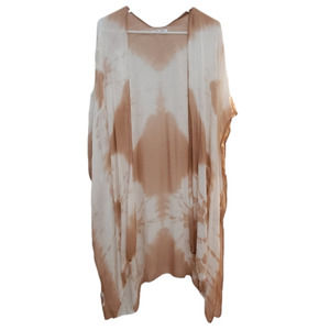 Tie Dye Tonal Rose Kimono Cover-up